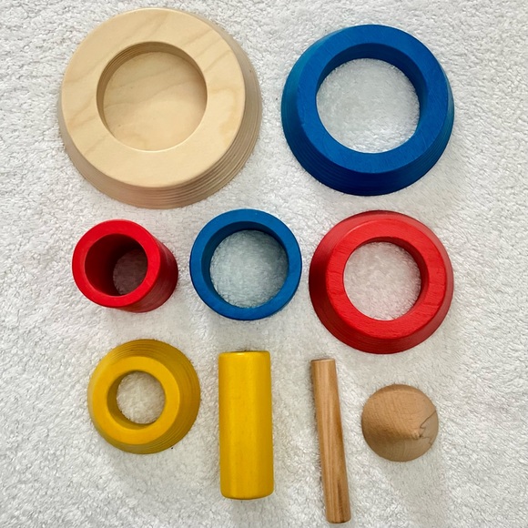 Monti Kids New in Box Wooden Montessori Puzzle Cone - Picture 7 of 7